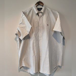 Polo Ralph Lauren Shirt Sleeve Button Down Shirt Yellow Blue XL